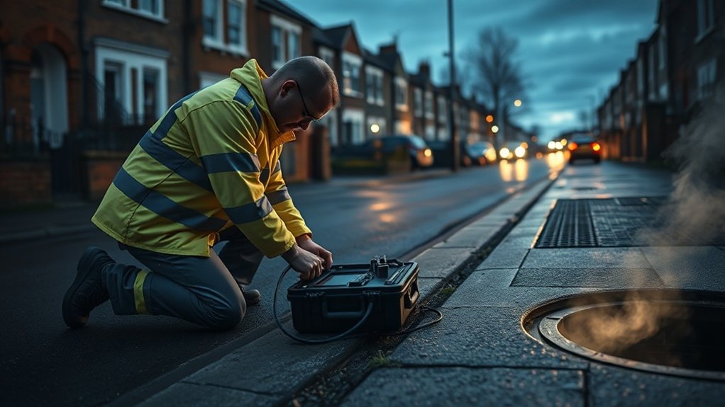 No-dig underground leak detection equipment in Kensington